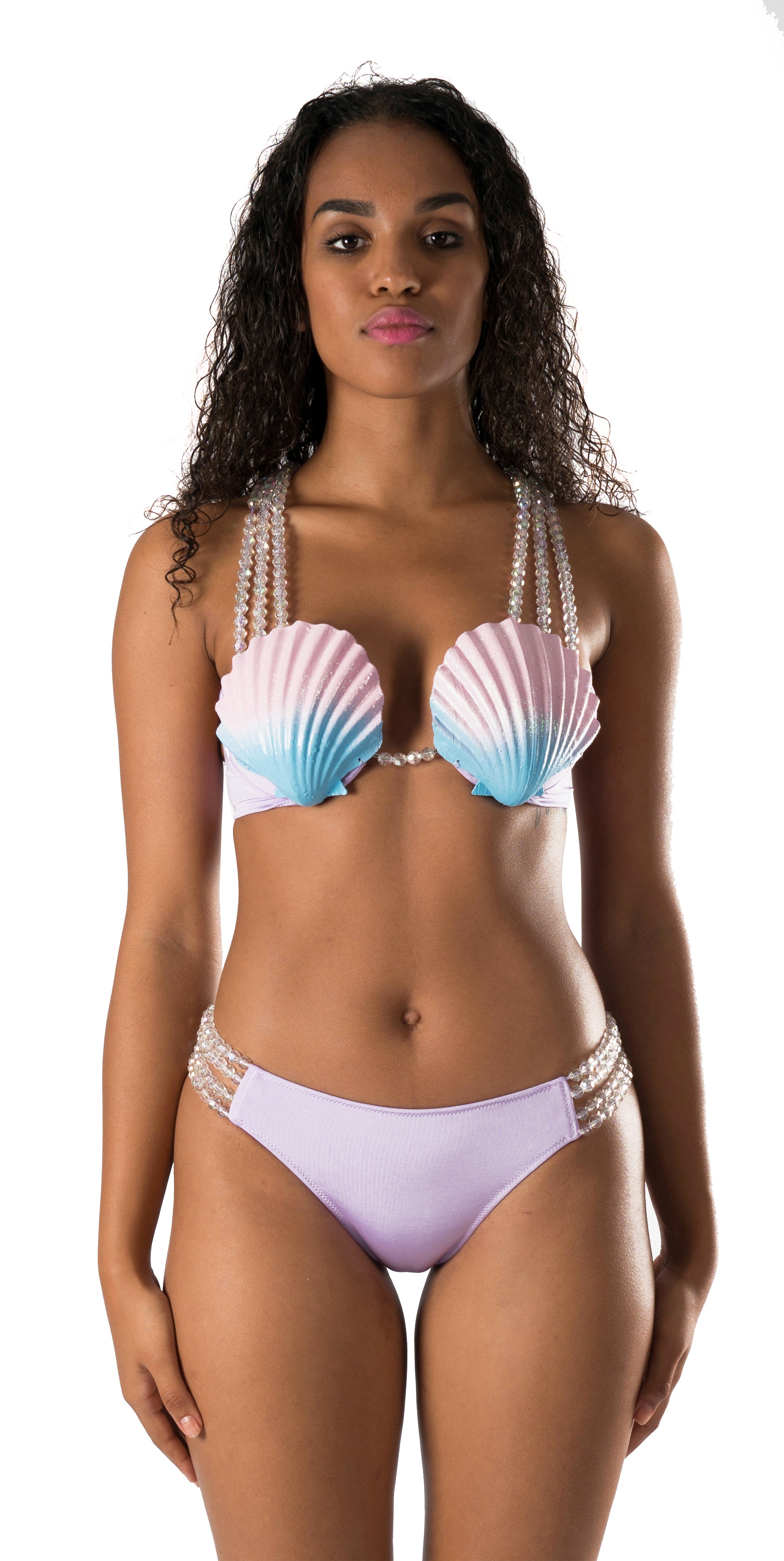 MERMAID BIKINI - LILAC PEARLS | THE GOLD KEY | Made in Italy | The
