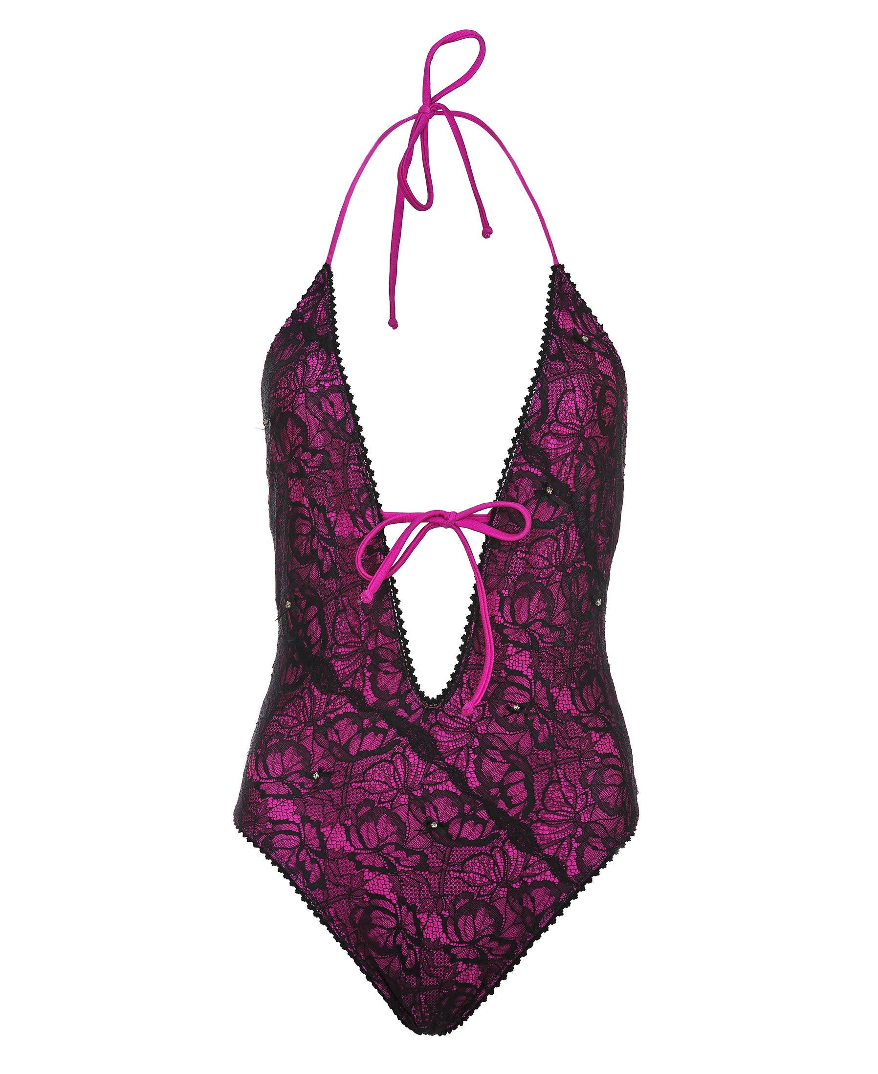 TGK 'La Soirée' BOW SWIMSUIT - MAGENTA | THE GOLD KEY | Made